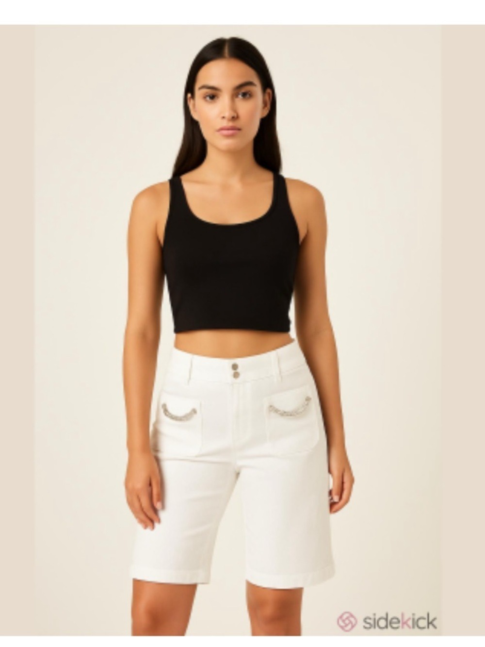 Michael Michael Kors white Bermuda shorts with chains Woman’s size 4 Petite